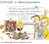 Cartoon: Advent (small) by Lupe tagged advent,kalender,adventskalender,schokolade,kidner,eltern,erziehung,schadstofe,gifte,lebensmittel,gift,schadstoff,verpackung,weihnachten