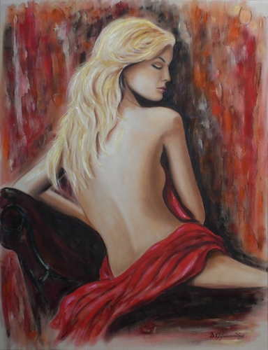 Cartoon: Naked pastel acrylic (medium) by DEMMAN tagged dimitris,acrylic,pastel,naked,emm