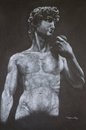 Cartoon: David black white pastel acrylic (small) by DEMMAN tagged david,black,white,pastel,acrylic,kos,dimitris,emm