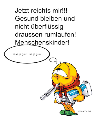 Cartoon: Corona Arrest (medium) by Zoltan tagged corona,krank,quarantäne,fieber,husten,händewaschen,hausarrest