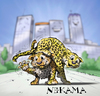 Cartoon: Nekama (small) by Zoltan tagged nekama,tierpark,berlin,leopard,chinaleopard,raubkatze,zoltan,dovath,zoo,nachwuchs,tierbaby