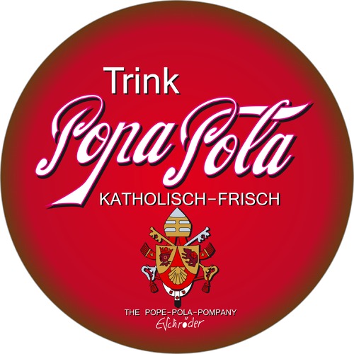 Cartoon: Drink Popa Pola (medium) by ESchröder tagged papst,benedikt,werbung,vatikan,katholik,kirche,austritte