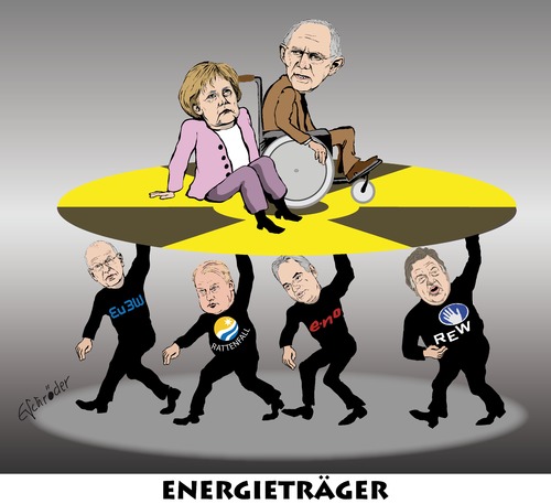 Cartoon: Energieträger (medium) by ESchröder tagged energiekonzerne,atom,regierung