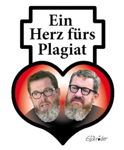 Cartoon: Guttenberg Plagiateur (medium) by ESchröder tagged freiherr,von,guttenberg,ex,verteidigungsminister,doktorarbrit,plagiat,guuttenplag,bartwuchs,kai,diekmann,bildzeitung,horst,seehofer,bayern,csu,wahlkampf,berater