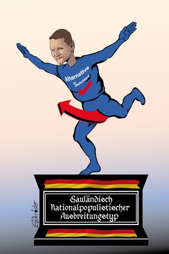 Cartoon: Höcke AfD (medium) by ESchröder tagged alternative,für,deutschland,afd,gauland,björn,höcke,rassenlehre,rassismus,sexismus,nationalist,populist,petry,mdl,thüringen