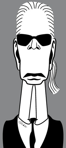 Cartoon: Karl Lagerfeld (medium) by ESchröder tagged karl,lagerfeld,mode,fashion,design,karikatur,modeschöpfer,paris,chanel