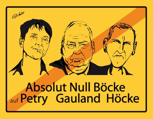 Cartoon: null Böcke auf ... (medium) by ESchröder tagged björn,höcke,afd,fraktionsvorsitzender,landtag,thüringen,rechtspopulist,rechtskonservativ,wahlkampf,deutschland,nationalpopulist,holocaust,leugnen,denkmal,der,schande,rechtspopulisten