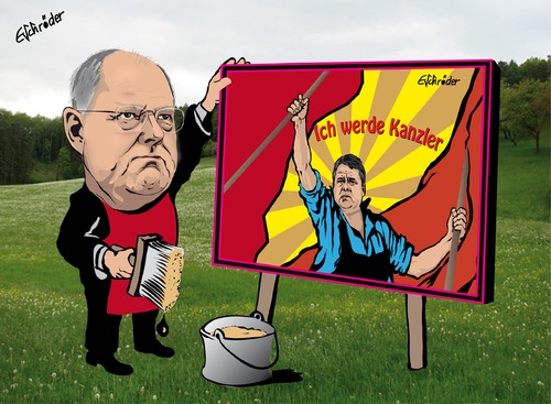 Cartoon: Sommer-Wahlhilfe 2015 (medium) by ESchröder tagged sommerloch,spd,sigmar,gabriel,kanzlerkandidatur,torsten,albig,kiel,diskussion,angela,merkel,kanzlerin,peer,steinbrück,wahlhilfe