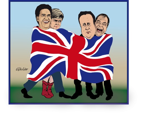 Cartoon: Wer mit wem? (medium) by ESchröder tagged gr0ß,britannien,great,britain,wahlen,parlamentswahlen,unterhaus,regierungsbildung,labour,party,ukip,snp,brexit,minderheitenregierung,david,cameron,ed,miliband,nigel,farage,nicola,sturgeon,scottish