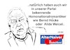 Cartoon: AfD Gauland (small) by ESchröder tagged afd,gauland,bernd,hocke,aice,weidel,nationalromantiker,homosexuell,ehe,fu,alle,klage,bundesverfassungsgericht,nationalismus,populist,nayi