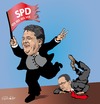 Cartoon: Hoch die Fahne ! (small) by ESchröder tagged spd,konvent,vds,vorratsdatenspeicherung,gabriel,vizekanzler,abstimmung,heiko,maas,justizminister,opfer,glaubwürdigkeit