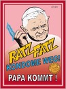 Cartoon: Ratz Fatz (small) by ESchröder tagged papst papstbesuch deutschland ratzinger benedikt katholisch katholizismus verhütung kondom kondomverbot gottesdienst messe dom heiligkeit heilig selig matussek