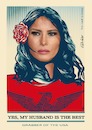 Cartoon: Trump Melania (small) by ESchröder tagged trump,ehefrau,melania,first,lady,usa,poster,shepard,fairey