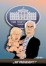 Cartoon: Trump Tillerson (small) by ESchröder tagged trump,donald,president,usa,tillerson,aussenminister,aussenpolitik,washington,exxon,the,white,house,baby,cartoon,eschröder