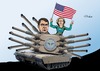 Cartoon: Uschis Führungsrolle (small) by ESchröder tagged ashton,carter,usa,verteidigungsminister,ursula,von,der,leyen,brd,nato,rüstung,ostblock,ukrainekrise,wettrüsten,kalter,krieg,atomraketen,russland,panzer,säbelrasseln