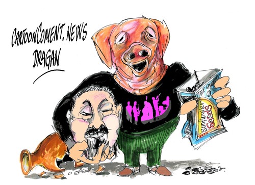 Cartoon: Ai Weiwei-rapero (medium) by Dragan tagged cartoon,politics,disidente,china,weiwei,ai