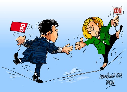 Cartoon: Angela Merkel-SPD (medium) by Dragan tagged angela,merkel,spd,cdu,coalicion,berlin,alemania,politics,cartoon