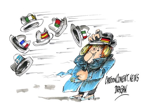 Cartoon: Angela Merkel (medium) by Dragan tagged angela,merkel,union,democrata,cristiana,cdu,alemania,politic,cartoon