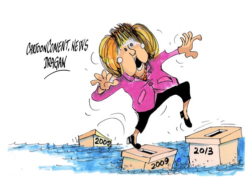 Cartoon: Angela Merkel tercer mandato (medium) by Dragan tagged angela,merkel,alemania,elecciones,politics,cartoon
