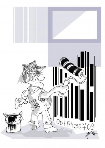 Cartoon: bar code 21 (medium) by Dragan tagged bar,code