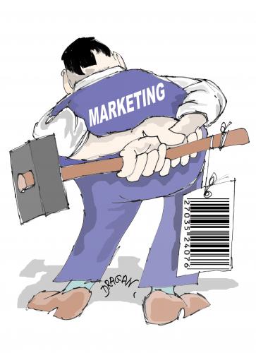 Cartoon: bar code 5 (medium) by Dragan tagged bar,code
