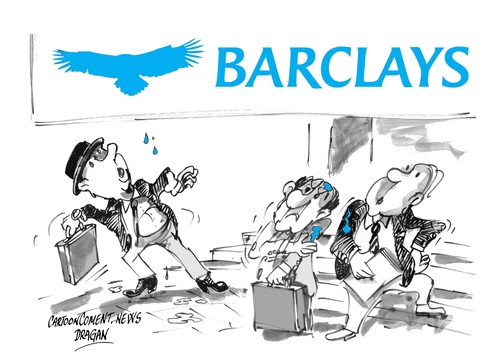 Cartoon: Barclays (medium) by Dragan tagged barclays,banco,crisis,financiera,cartoon