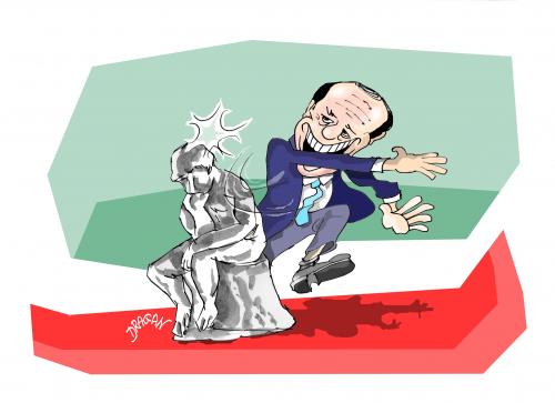 Cartoon: Silvio Berlusconi (medium) by Dragan tagged silvio,berlusconi,italia,politics,cartoon