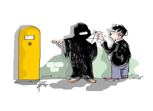 Burka By Dragan | Media & Culture Cartoon | TOONPOOL
