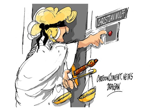 Cartoon: Christian Wulff-timbre (medium) by Dragan tagged christian,wulff,timbre,david,grönewold,hannover,cartoon