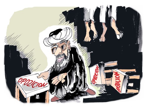 Cartoon: Consejo de Guardianes (medium) by Dragan tagged ahmad,jannati,consejo,de,guardianes,irani,politics,cartoon