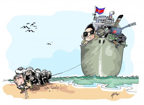 Cartoon: Corea del Norte-Iran (medium) by Dragan tagged iran,corea,del,norte,naciones,unidas,politics