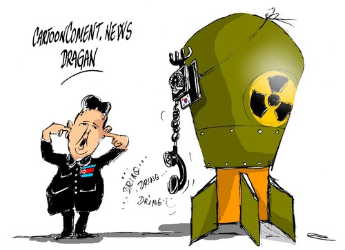 Cartoon: Corea del Norte Corea del Sur (medium) by Dragan tagged corea,del,norte,sur,politics,cartoon