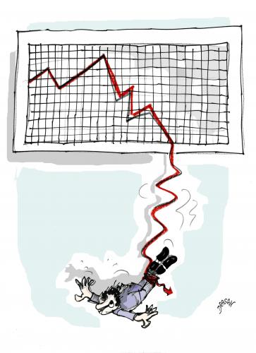 Cartoon: Crisis bursatil (medium) by Dragan tagged crisis,bursatil