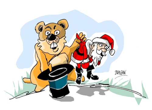 Cartoon: Dia de la Marmota 2023 (medium) by Dragan tagged dia,de,la,marmota,2023,phil,pelsilvania