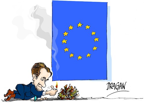 Cartoon: Donald Tusk-Europa (medium) by Dragan tagged donald,tusk,polonia,europa