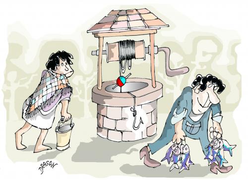 Cartoon: el pozo (medium) by Dragan tagged el,pozo
