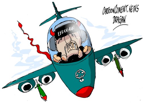 Cartoon: Erdogan-contraatace (medium) by Dragan tagged erdogan,turquia,siria,politics,cartoon