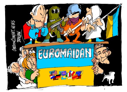 Cartoon: Euromaidan (medium) by Dragan tagged euromaidan,parlament,europeo,ucraina,politics,cartoon