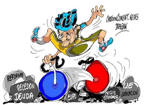 Cartoon: Francois Hollande-Tour de France (medium) by Dragan tagged europea,union,francia,france,de,tour,hollande,francois,cartoon,politics,recesion,economic,crisis