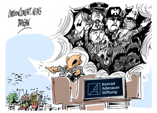 Cartoon: Fundacion Konrad Adenauer-auge (medium) by Dragan tagged fundacion,konrad,adenauer,populismo,extrema,derecha,politics,cartoon