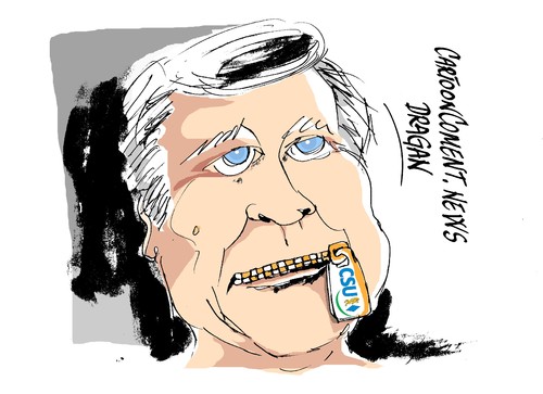 Cartoon: Horst Seehofer-sonrisa (medium) by Dragan tagged horst,seehofer,munich,alemania,union,social,cristiana,nepotismo,csu,bavaria,politics,cartoon