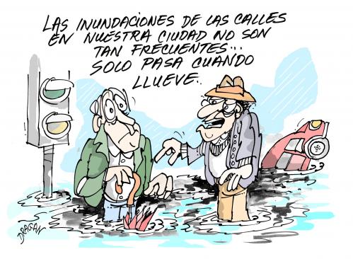 Cartoon: inundaciones (medium) by Dragan tagged inundaciones