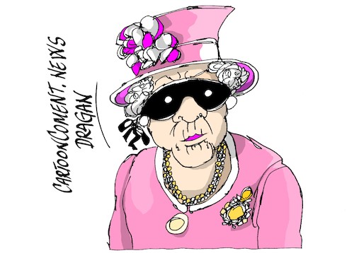 Cartoon: Isabel II- Papeles del paraiso (medium) by Dragan tagged isabel,ii,papeles,del,paraiso,fraude