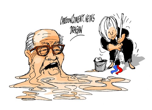 Cartoon: Jean-Marie Le Pen- Marine Le Pen (medium) by Dragan tagged jean,marie,le,pen,marine,francia,ultraderechista,frente,nacional,politics,cartoon