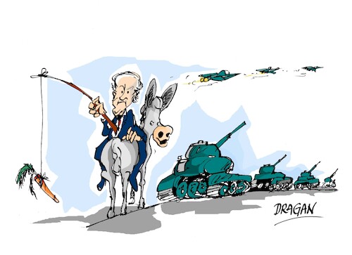 Cartoon: Joe Biden-aterrizaje (medium) by Dragan tagged joe,biden,aterrizaje,otan,polonia,ucrania,eeuu