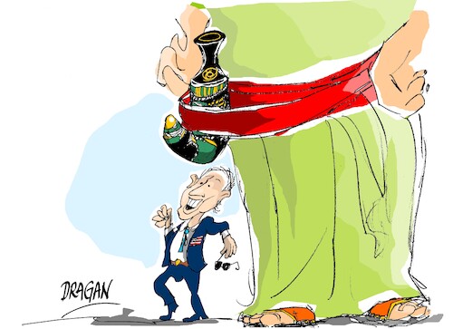 Cartoon: Joe Biden-La espada de Damocles (medium) by Dragan tagged joe,biden,la,espada,de,damocles