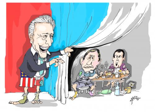 Cartoon: Joe Biden (medium) by Dragan tagged joe,biden,eeuu,vladimir,putin,dmitrij,medvedev