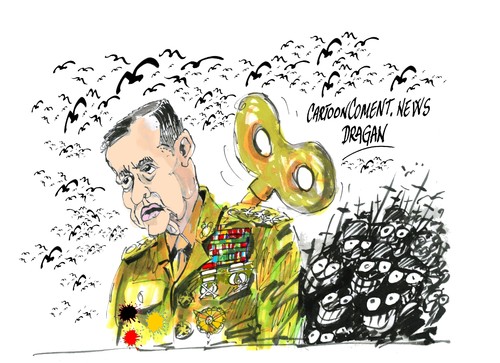 Cartoon: John Allen-relevo en el mando (medium) by Dragan tagged john,allen,otan,politics,cartoon