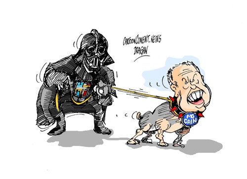 Cartoon: John McCain-capitulo vergonzoso (medium) by Dragan tagged john,mccain,fox,news,estados,unidos,eeuu,ucraina,politics,cartoon