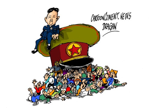 Cartoon: Kim Jong-un-poder (medium) by Dragan tagged kim,jong,un,corea,del,norte,jang,song,thaek,politics,cartoon